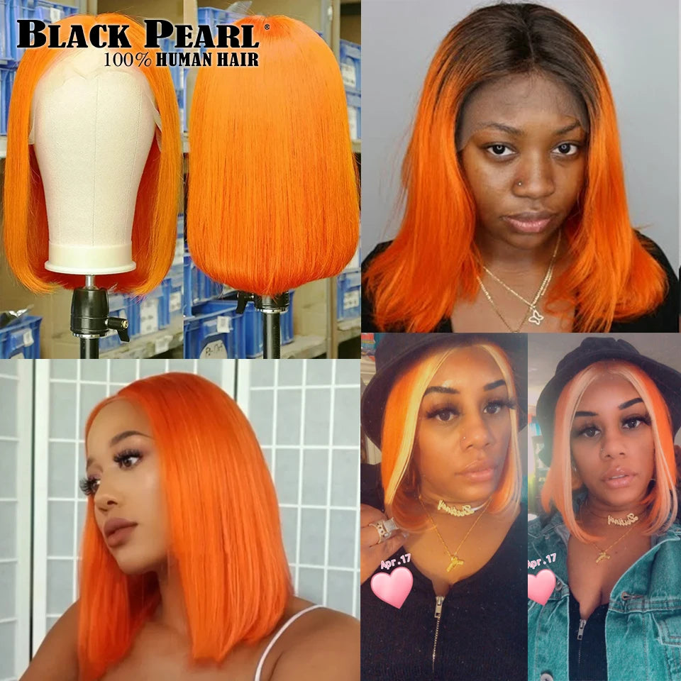 GrandAvenueStore Lace Front Bob Wig Human Hair Glueless