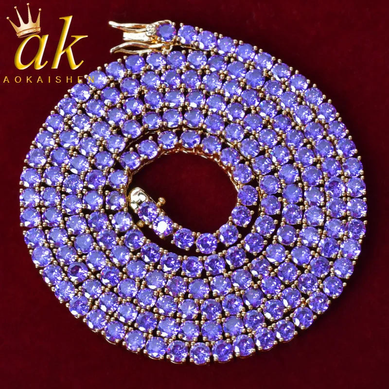 GrandAvenueStore Aokaishen Hip Hop Necklace Cubic Zirconia