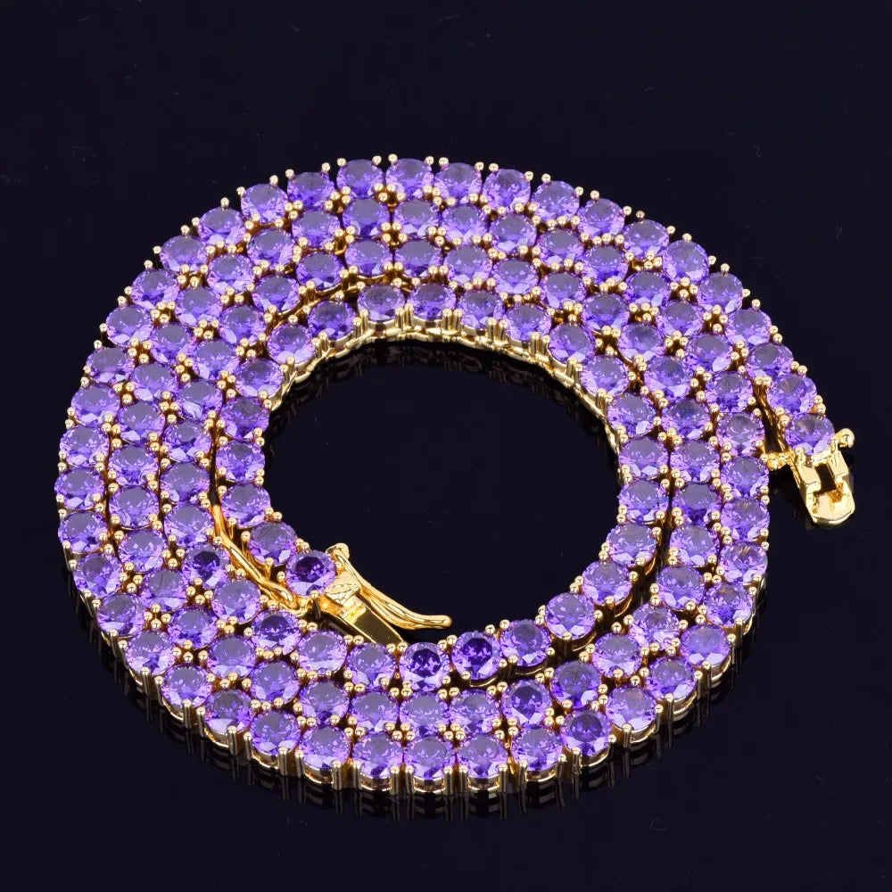 GrandAvenueStore Aokaishen Hip Hop Necklace Cubic Zirconia