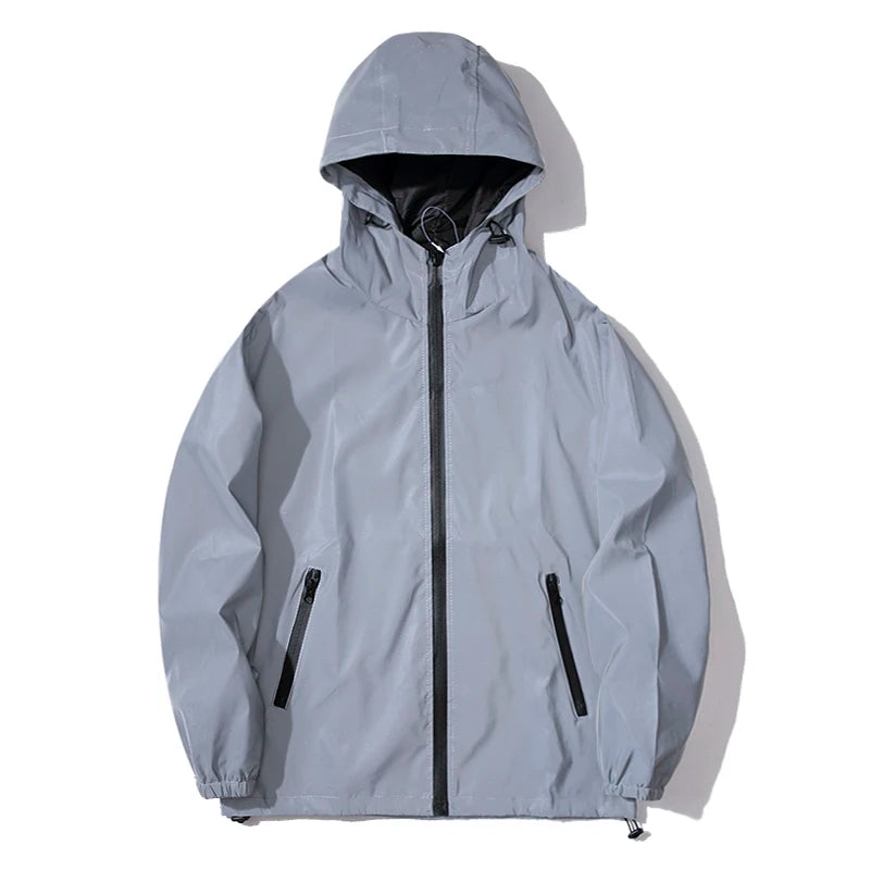Guangdong CN Reflective Windbreaker Hooded Jacket For Men