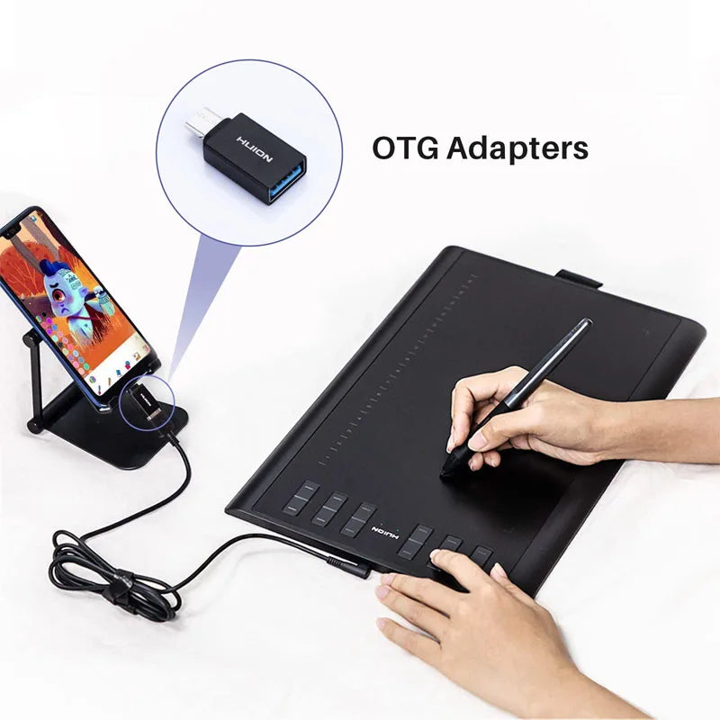 Huion Inspiroy H1060P Graphics Tablet Batteryless Stylus