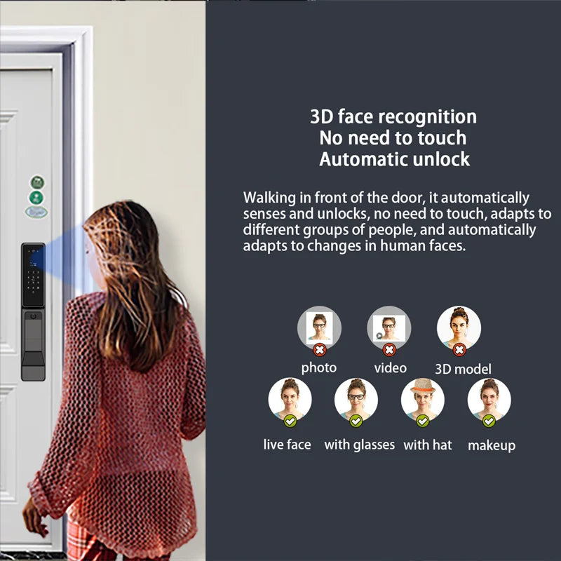 Ykesdl Waterproof Outdoor Smart Lock With WiFi Camera