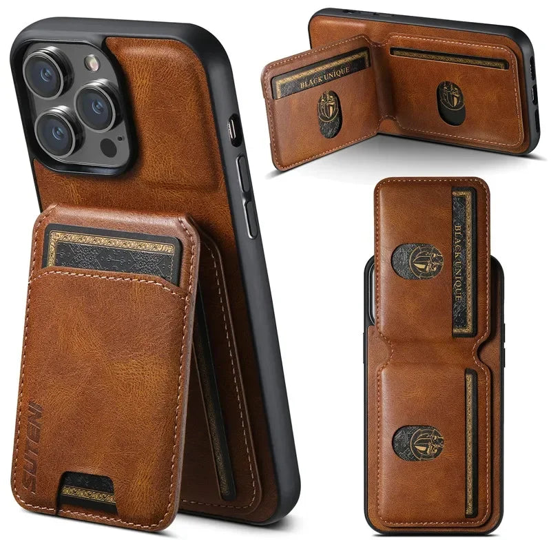 Casespace Luxury Wallet Case With Card Holder For iPhone