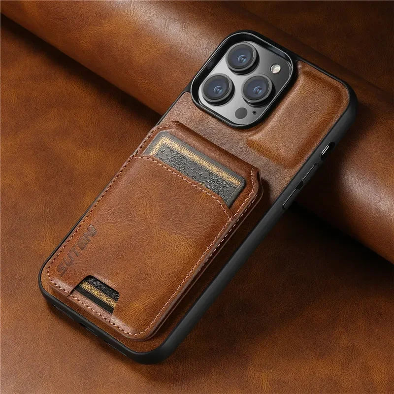 Casespace Luxury Wallet Case With Card Holder For iPhone