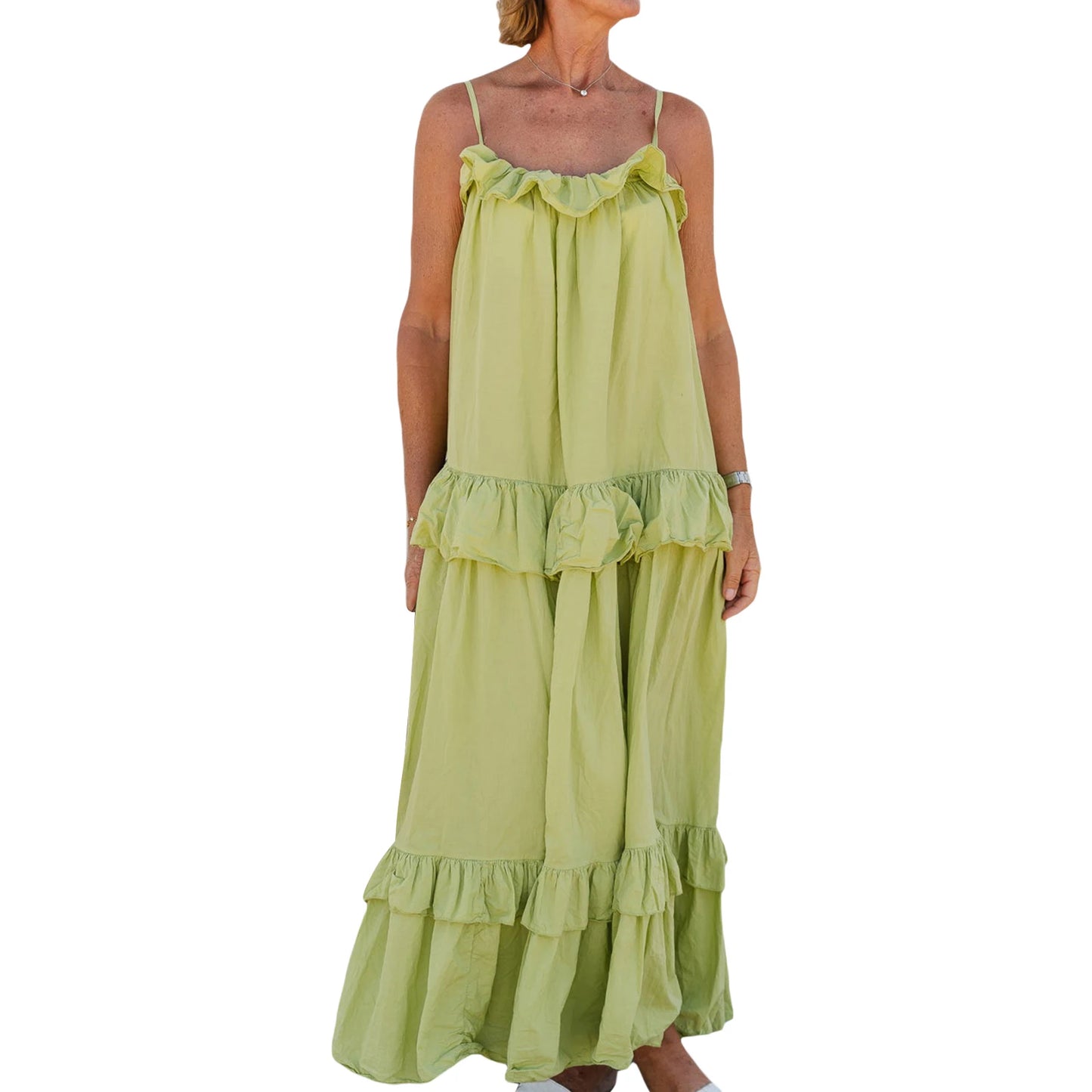 Hirigin Velvet Cami Dress Women Back Tie Spaghetti Straps