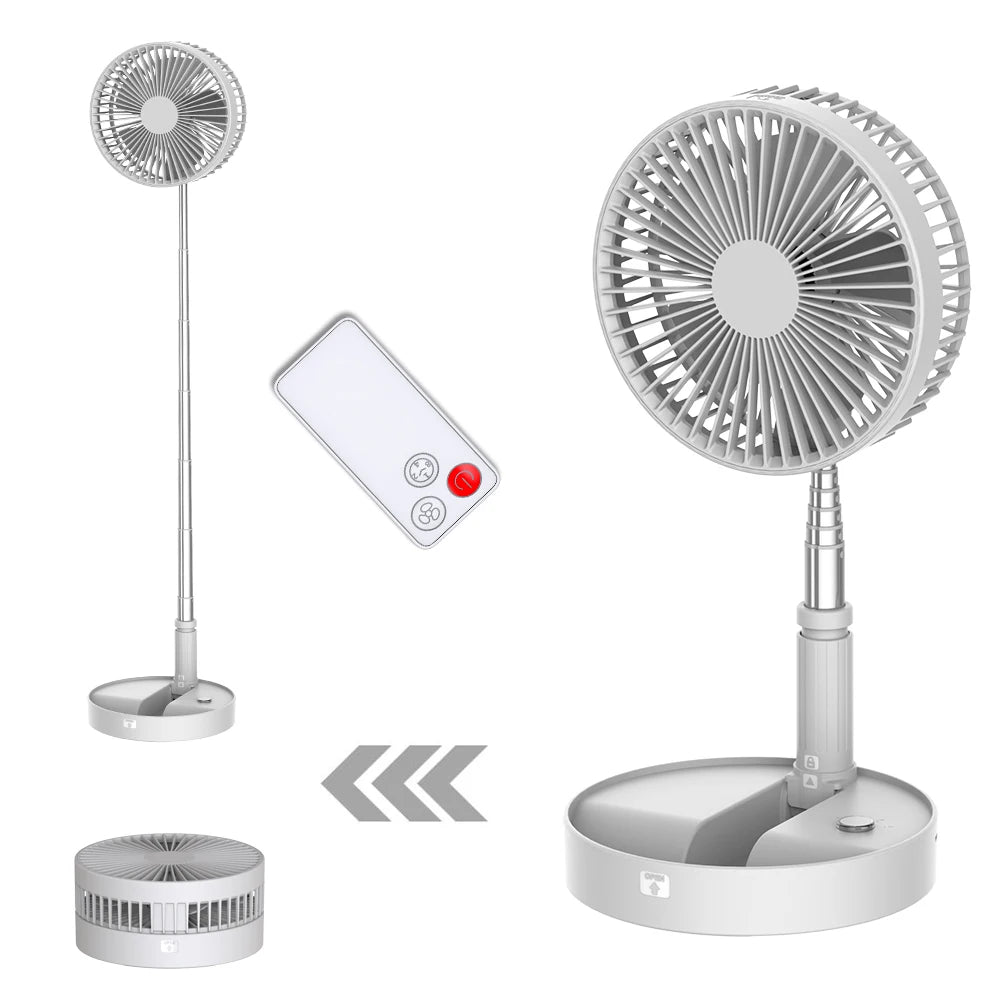 UNITEDTIME Foldable Desk And Table Fan Portable USB Powered