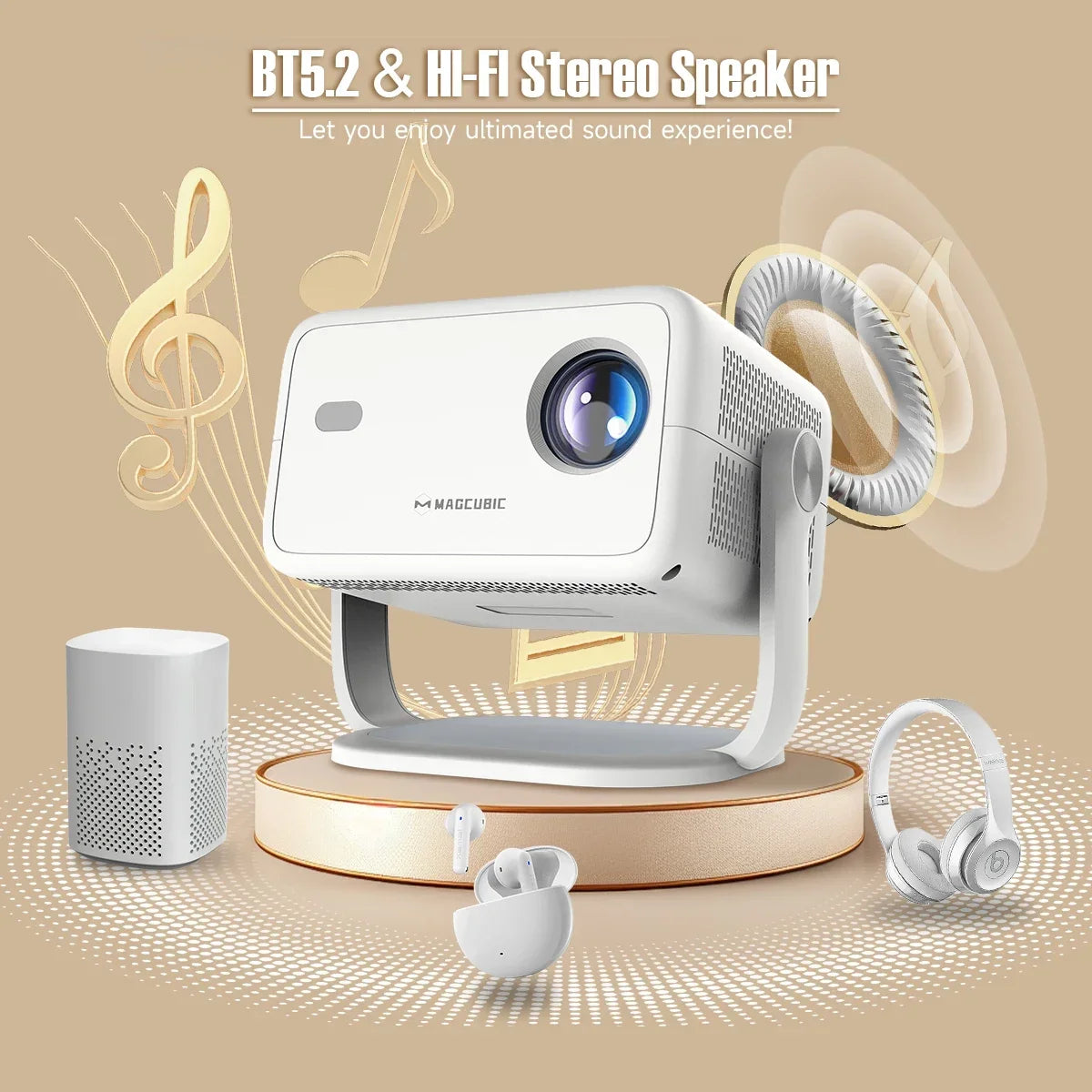 Magcubic 650ANSI Android WiFi6 Auto Focus Projector