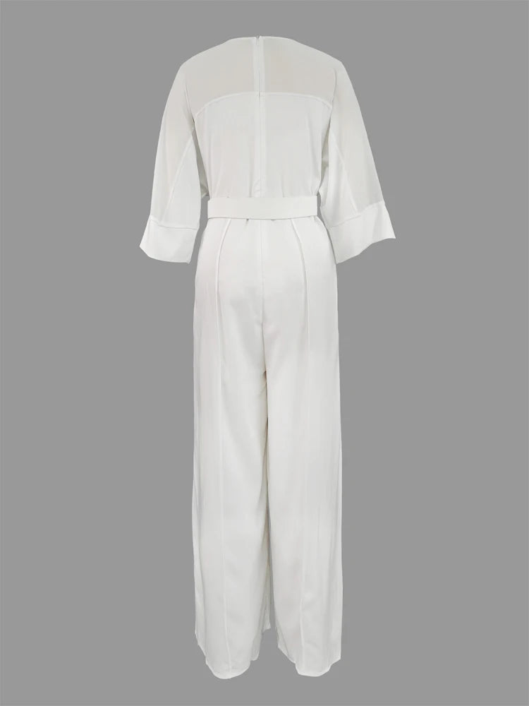 OSHOPLIVECN Elegant One Piece Jumpsuit With V Neck Raglan
