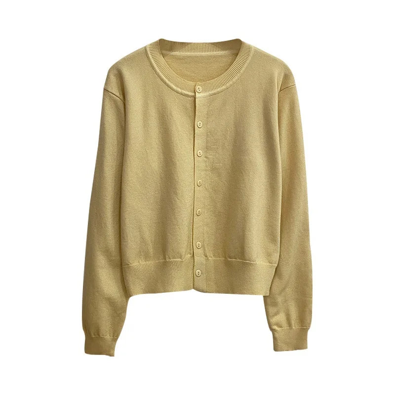 YIYUEQIANLICN Women V Neck Knit Cardigan Button Sweater