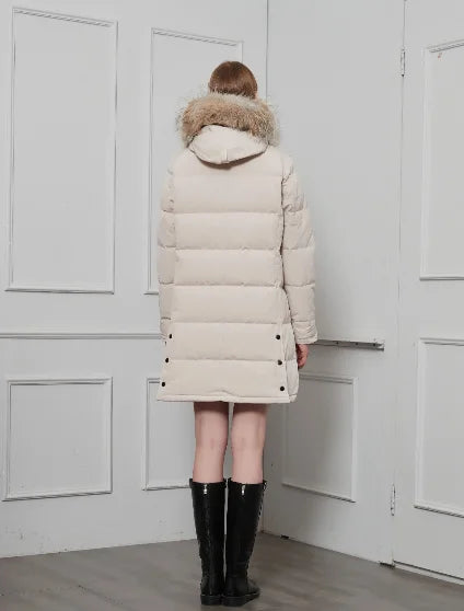 Premium Womens Down Jacket Hooded Winter Coat Designer