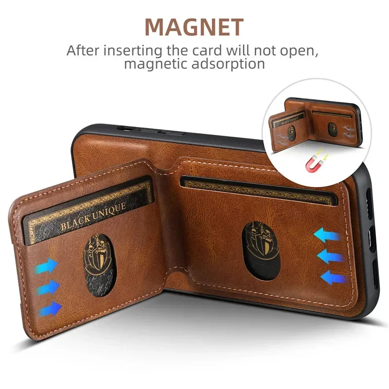 Casespace Luxury Wallet Case With Card Holder For iPhone