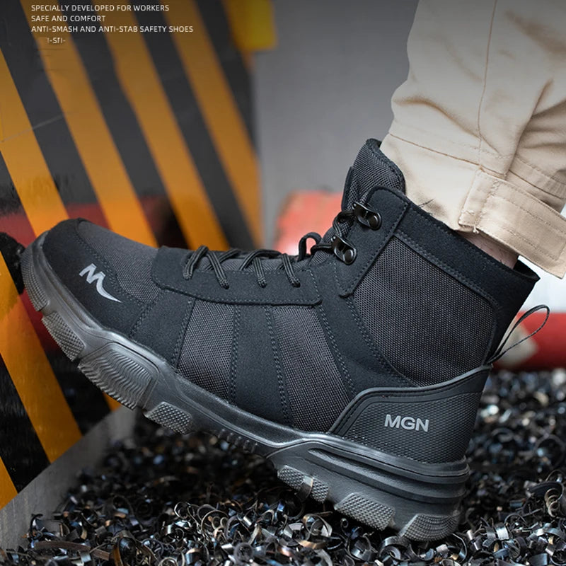 Indestructible Safety Work Boots Unisex Steel Toe Shoes