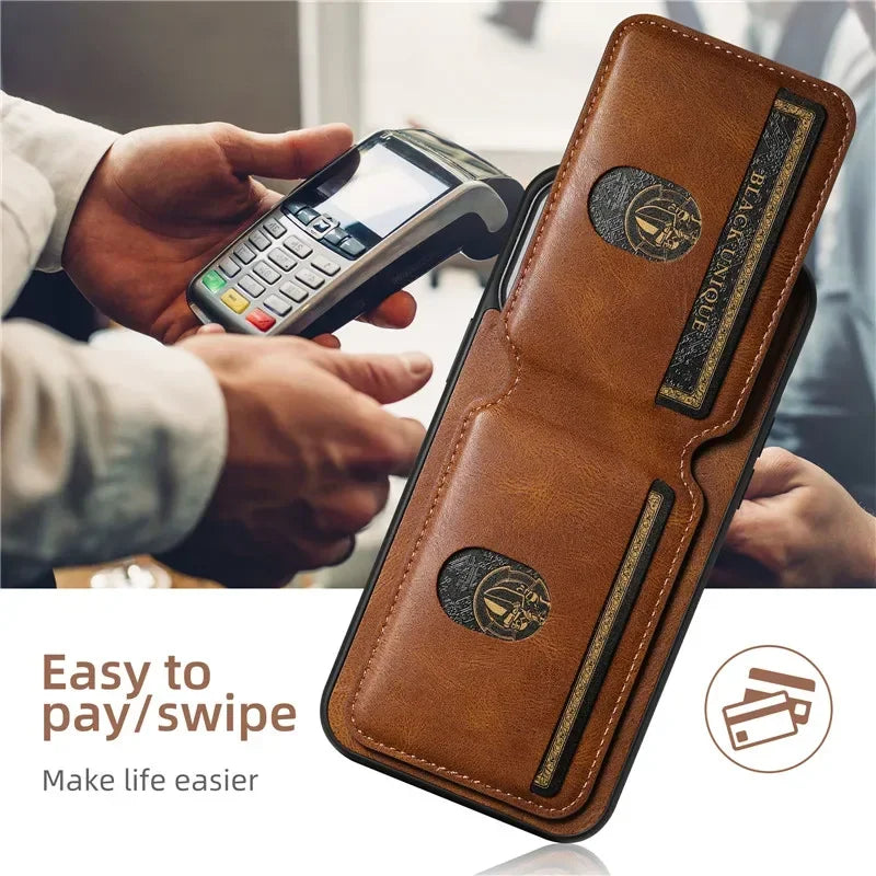 Casespace Luxury Wallet Case With Card Holder For iPhone