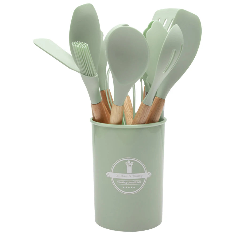 Shunmaii 12Pcs Kitchen Utensil Set Silicone Spatulas
