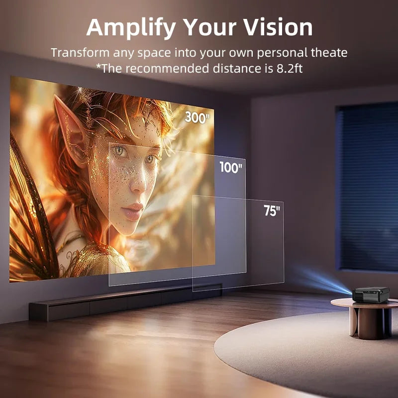 ZCGIOBN 4K Laser Projector With Android TV Smart HDR
