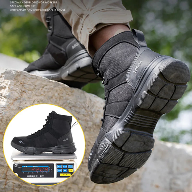 Indestructible Safety Work Boots Unisex Steel Toe Shoes
