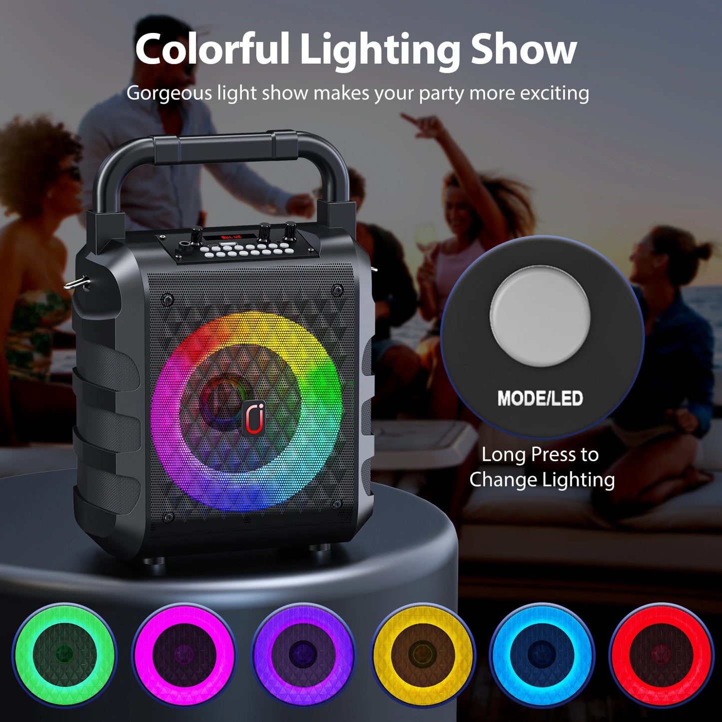FanFun Wireless Karaoke Bluetooth Speaker Microphone