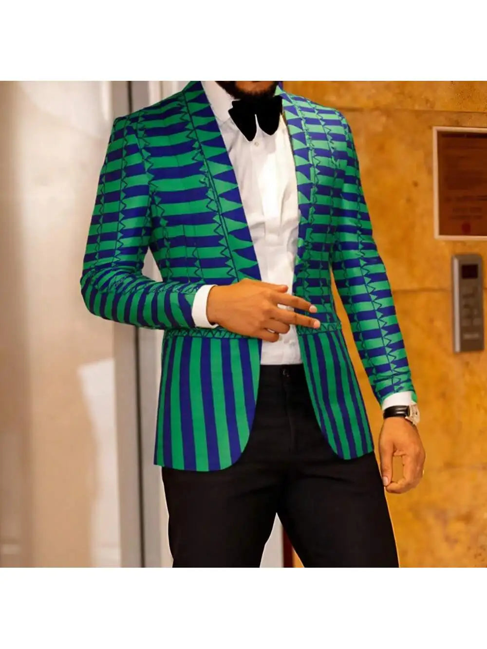 Jiangsu Men Slim Fit Notched Blazer Casual Business Jacket