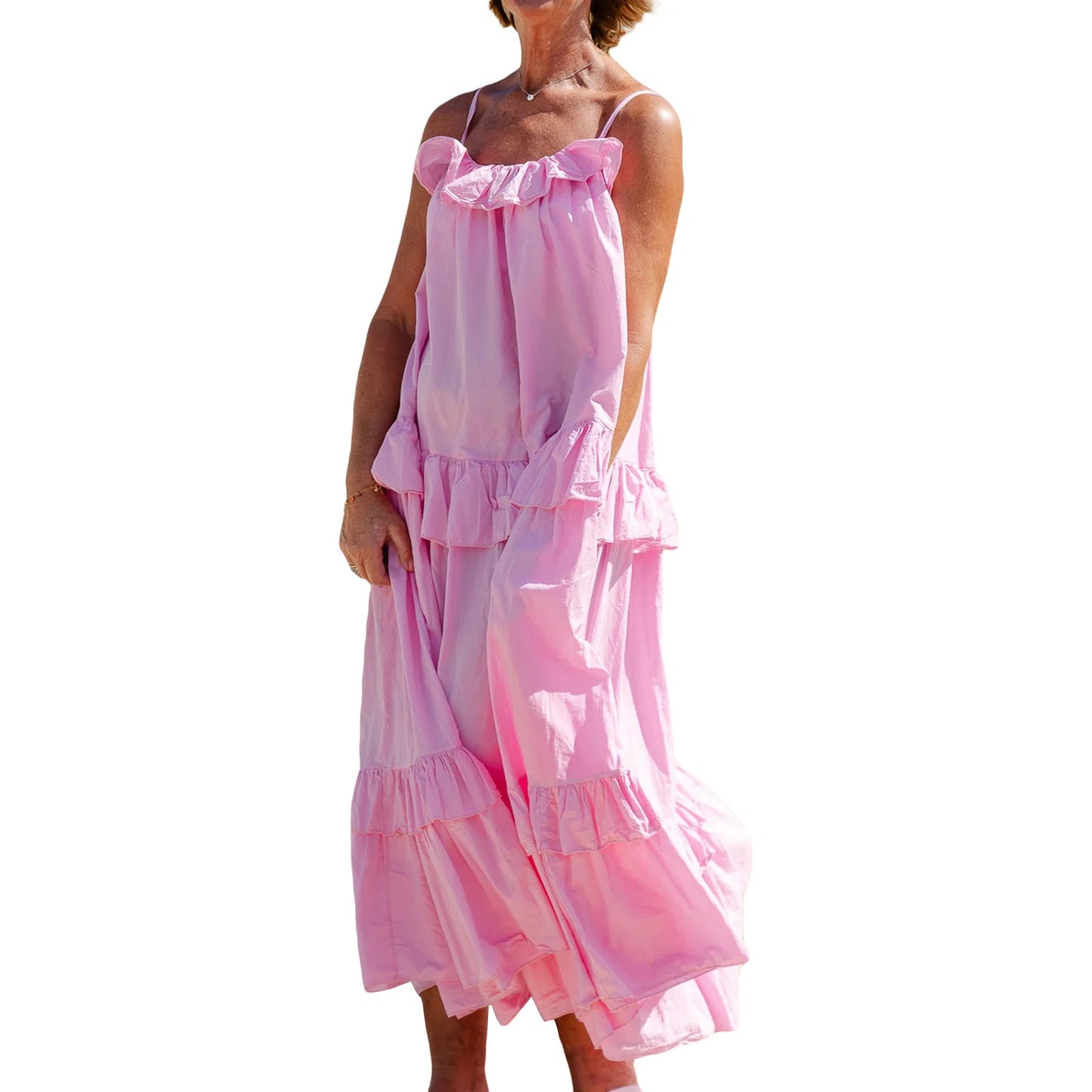 Hirigin Velvet Cami Dress Women Back Tie Spaghetti Straps