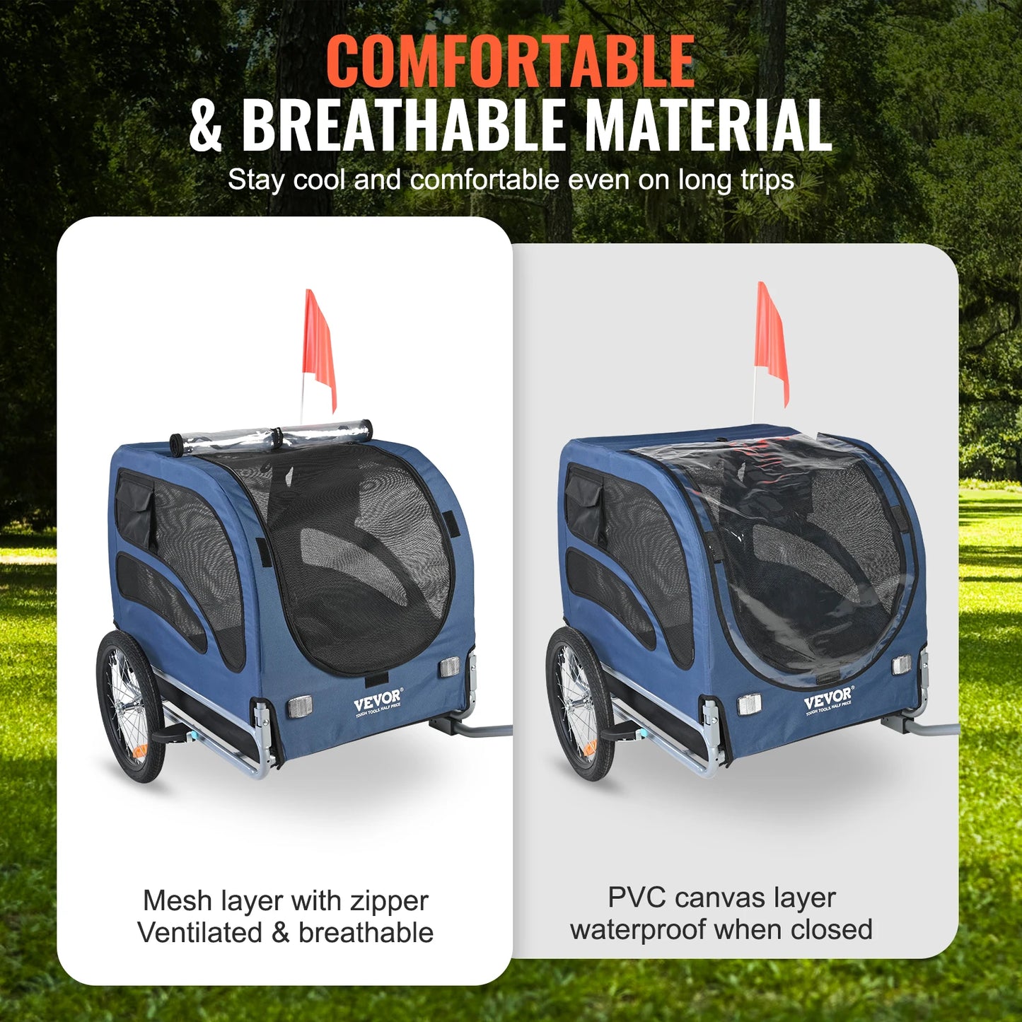 SucceBuy 100lbs Pet Cart Bicycle Carrier For Dogs Travel