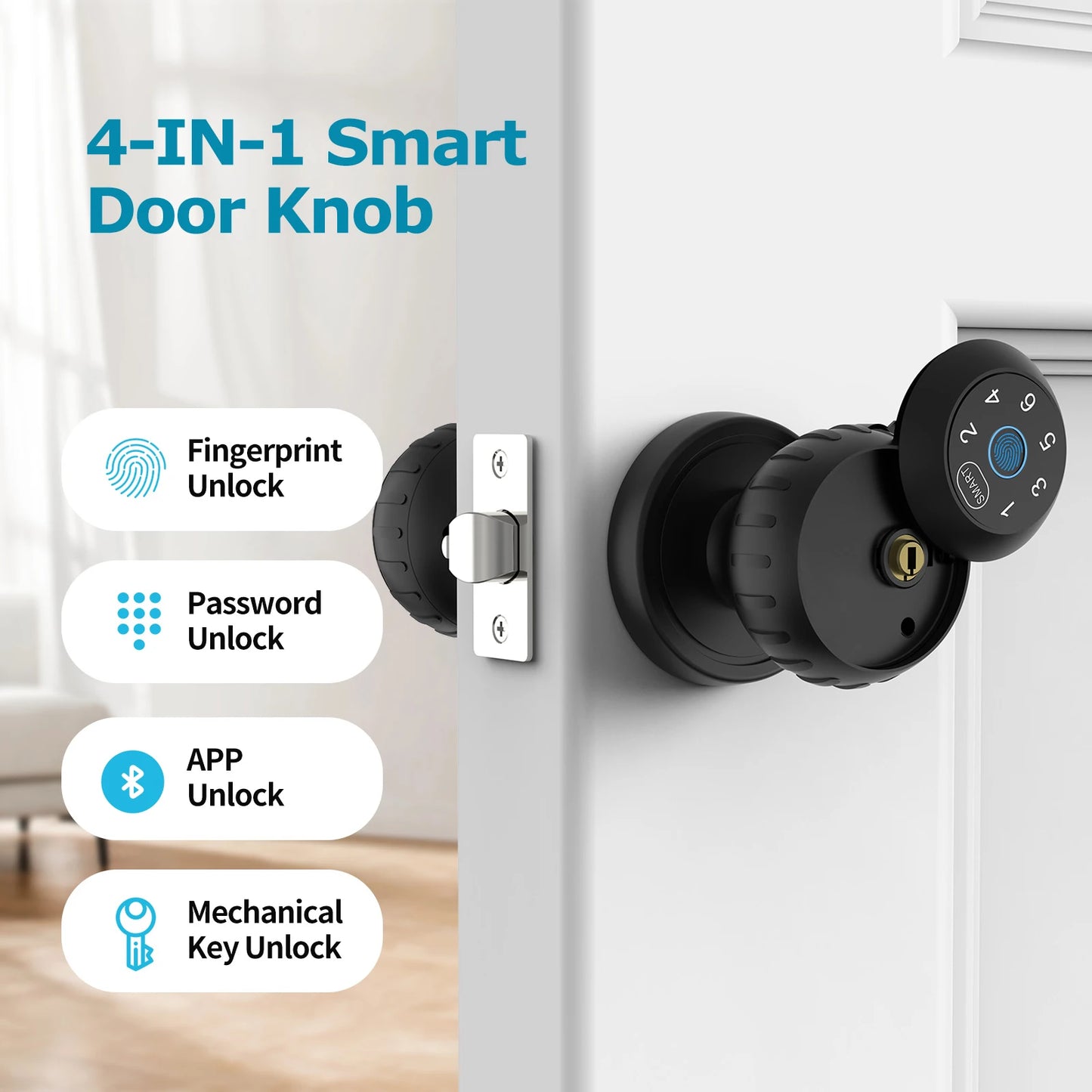 Viladepot Smart Fingerprint Door Lock With App Control