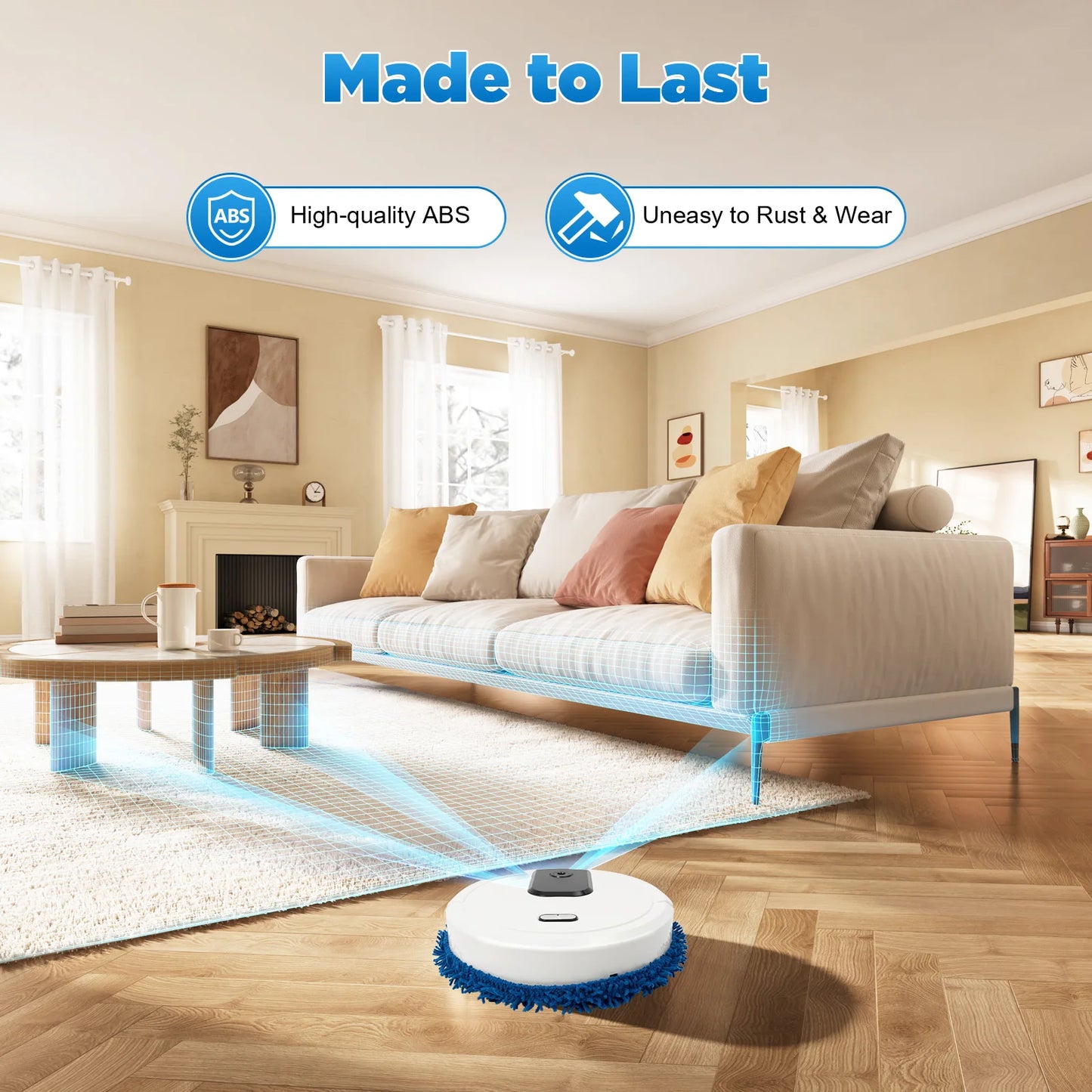 Bymaocar Robot Vacuum Cleaner Mopping Sweeper Wet Dry Home
