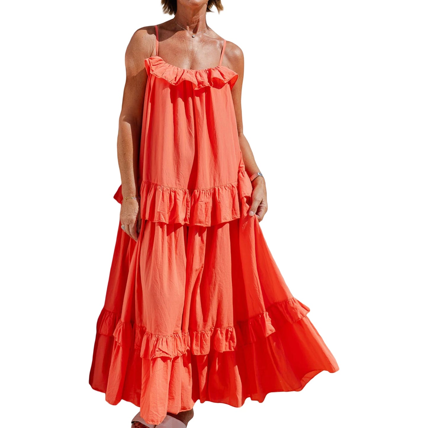 Hirigin Velvet Cami Dress Women Back Tie Spaghetti Straps