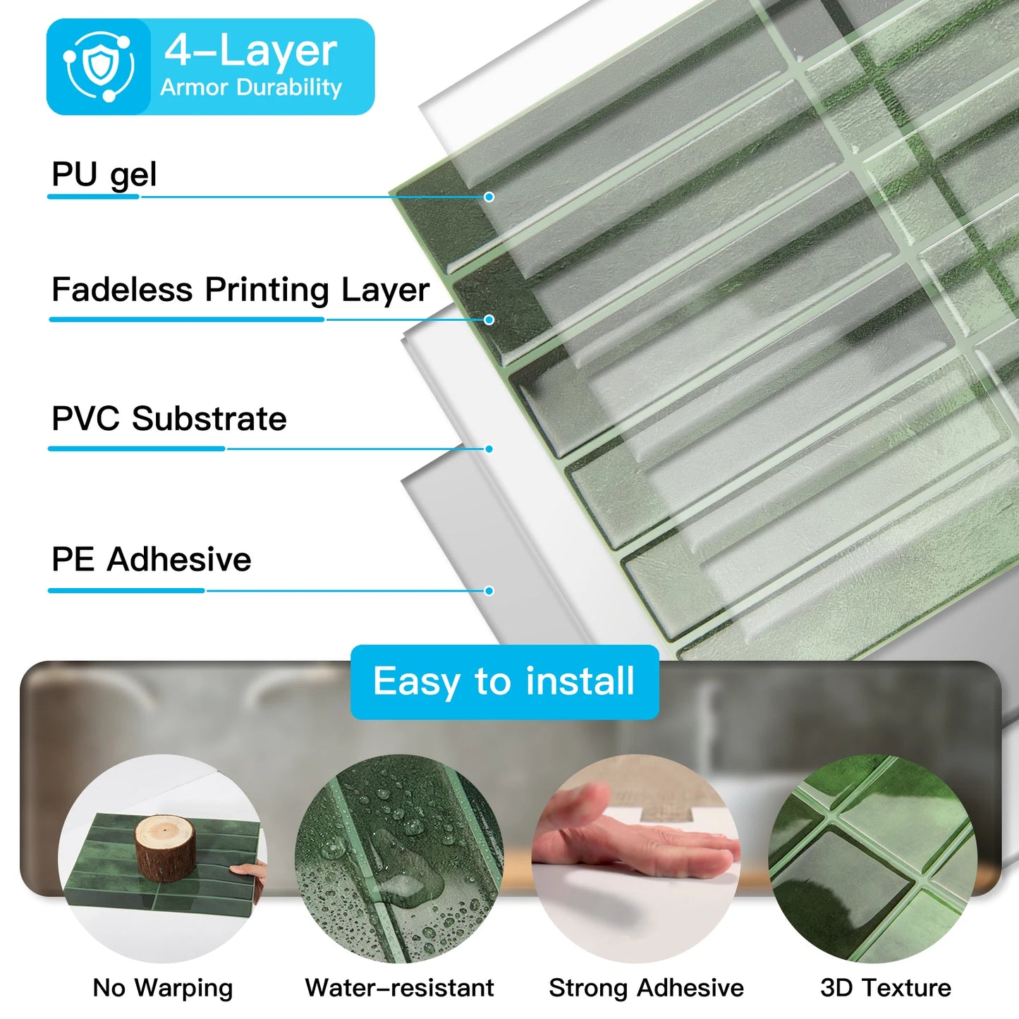 Art3d Heavy Duty Peel And Stick Backsplash Tiles 10 Pack