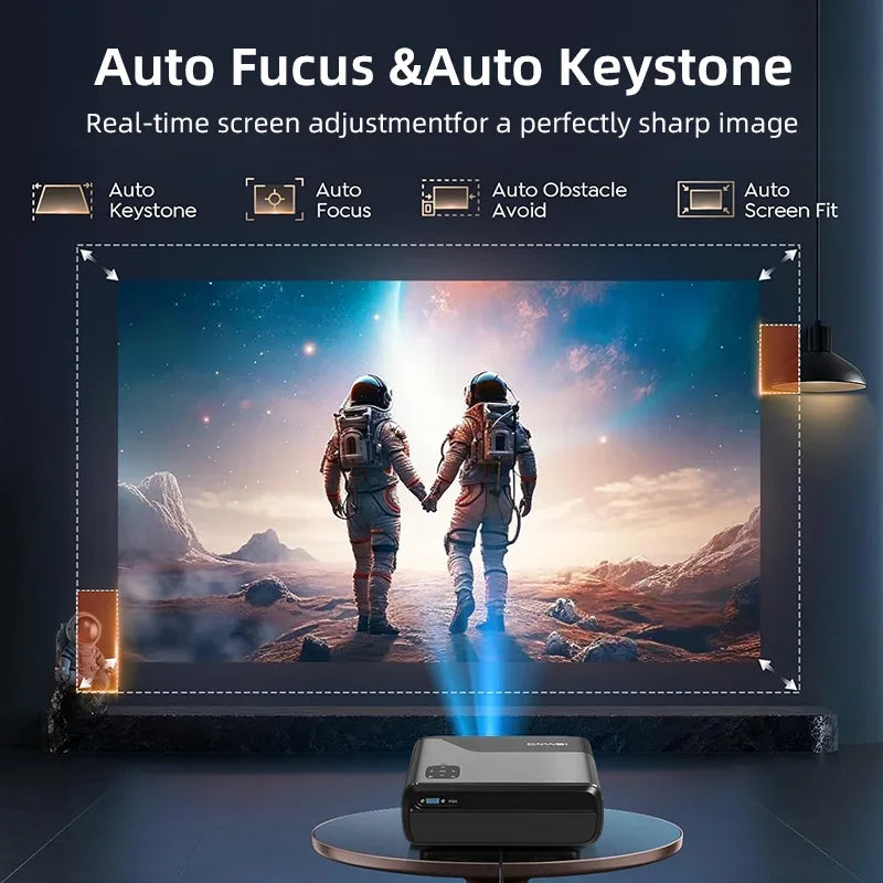 ZCGIOBN 4K Laser Projector With Android TV Smart HDR