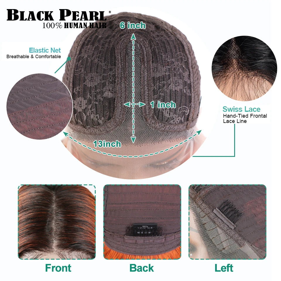 GrandAvenueStore Lace Front Bob Wig Human Hair Glueless