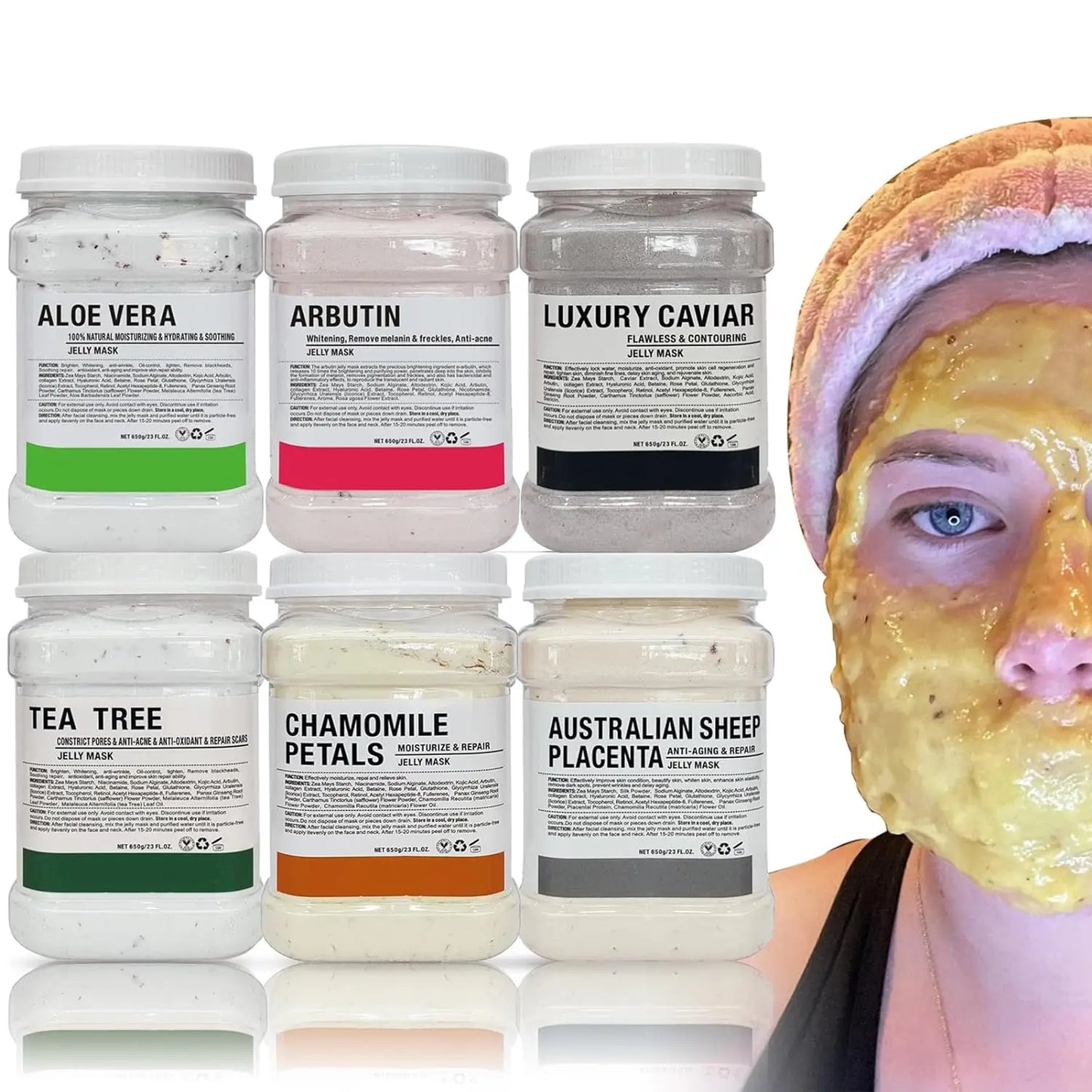 YMEYFAN Jelly Mask Powder 6Pcs Wholesale Facial Masks