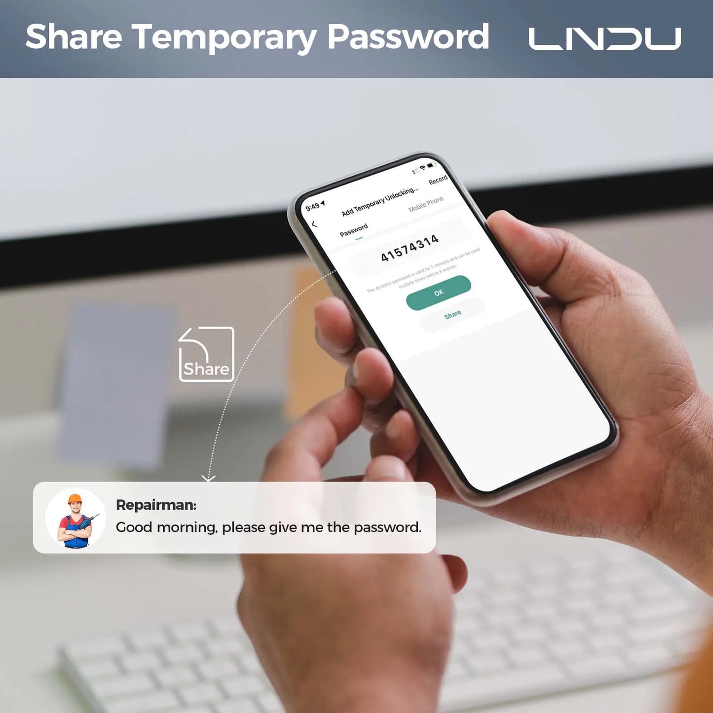 LNDU Smart Door Lock D280L Fingerprint Lock and Keypad