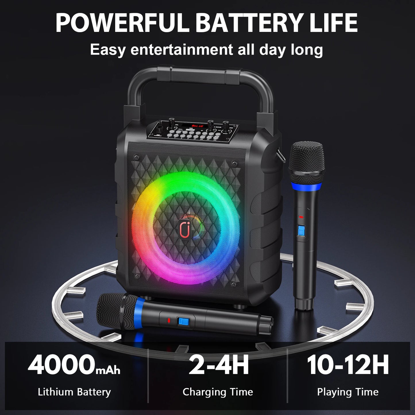 FanFun Wireless Karaoke Bluetooth Speaker Microphone