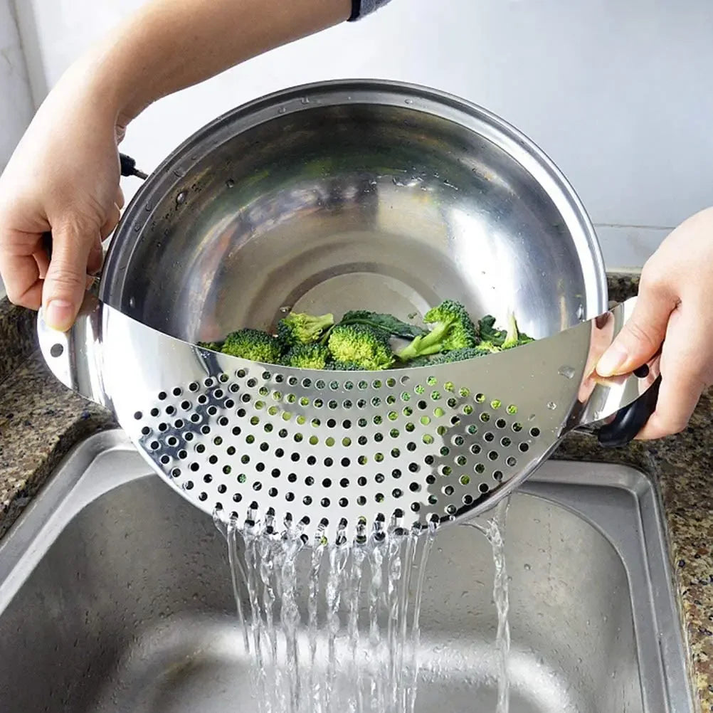 Hign Concerned Stainless Steel Pot Strainer Pan Drainer