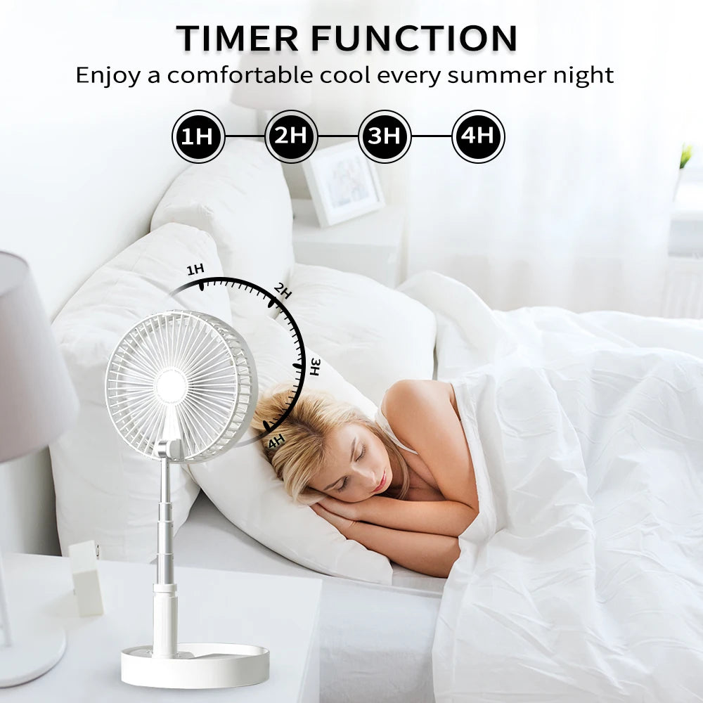 UNITEDTIME Foldable Desk And Table Fan Portable USB Powered