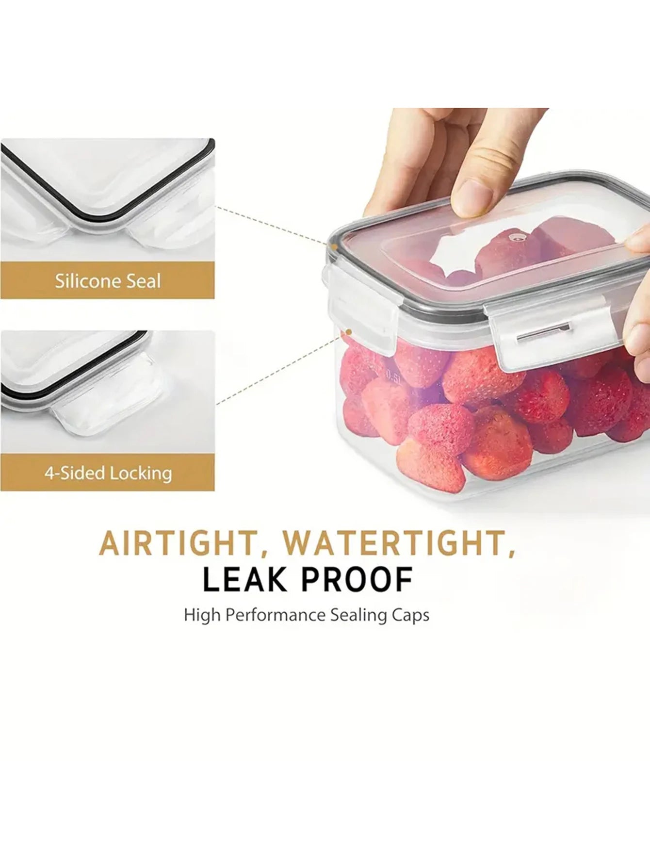 24pcs Airtight Food Storage Containers With Lids For Pantry