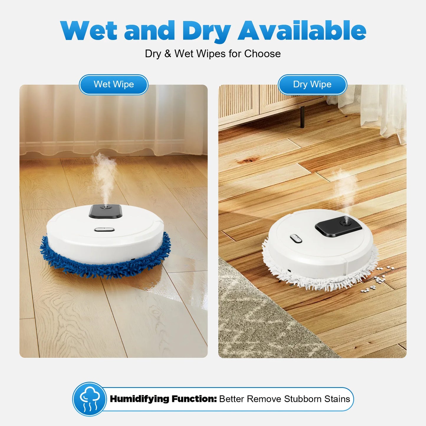 Bymaocar Robot Vacuum Cleaner Mopping Sweeper Wet Dry Home