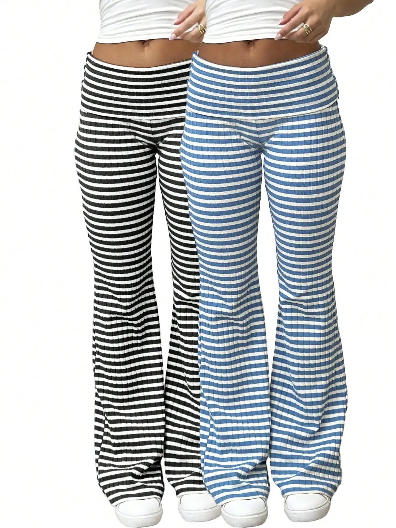 GrandAvenueStore Sporty Casual Flared Pants High Waist