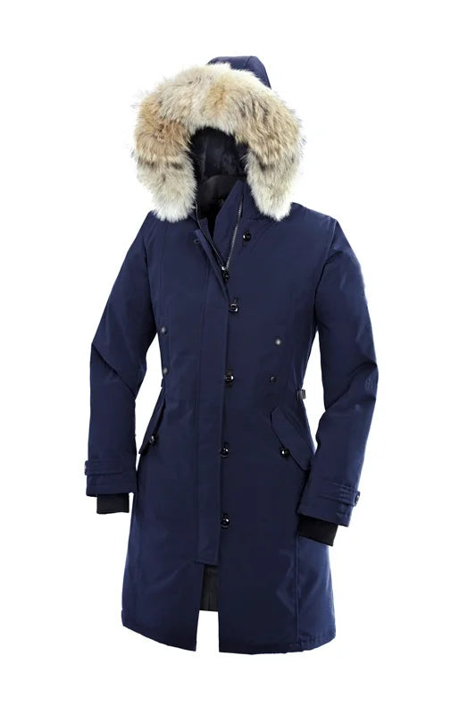 Guangdong Down Jacket Women Long Hooded Winter Coat