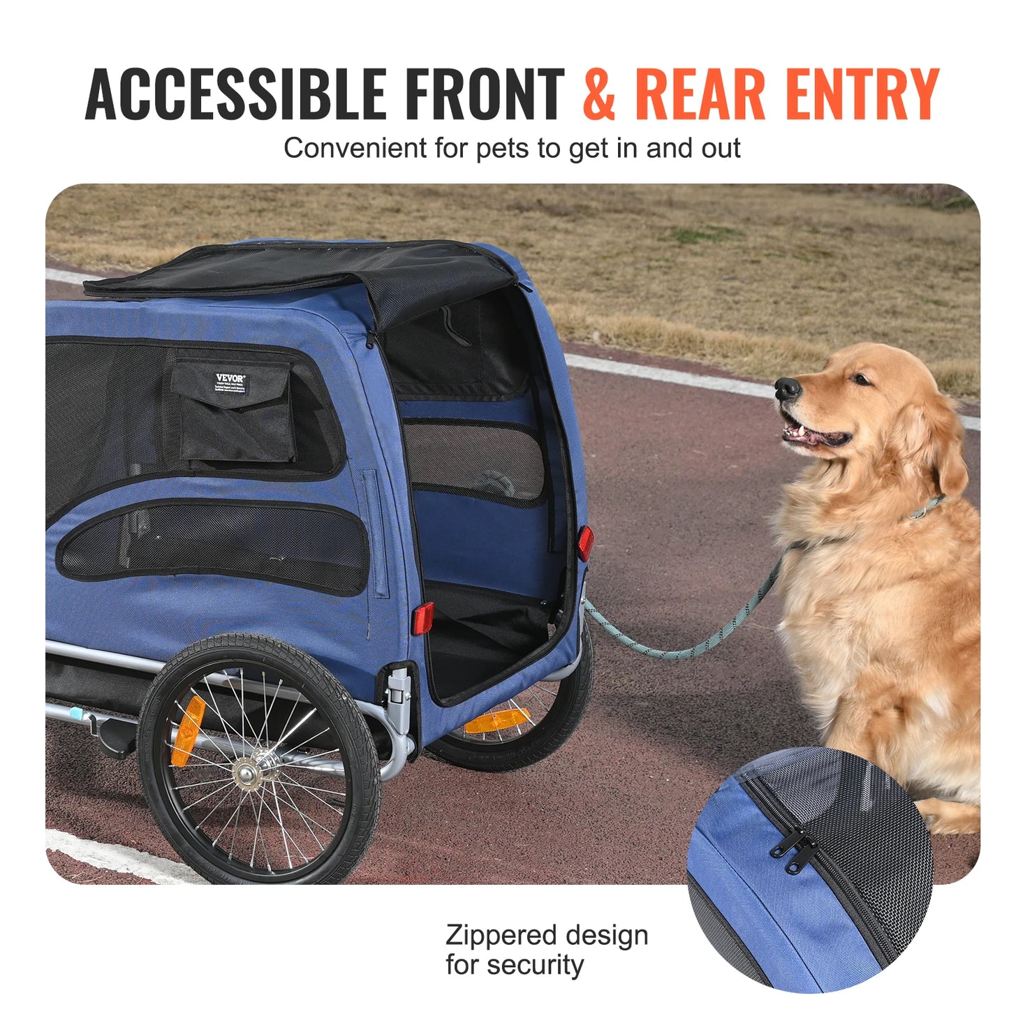 SucceBuy 100lbs Pet Cart Bicycle Carrier For Dogs Travel
