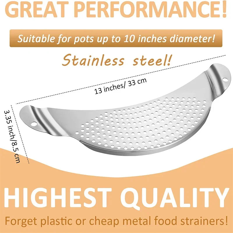 Hign Concerned Stainless Steel Pot Strainer Pan Drainer