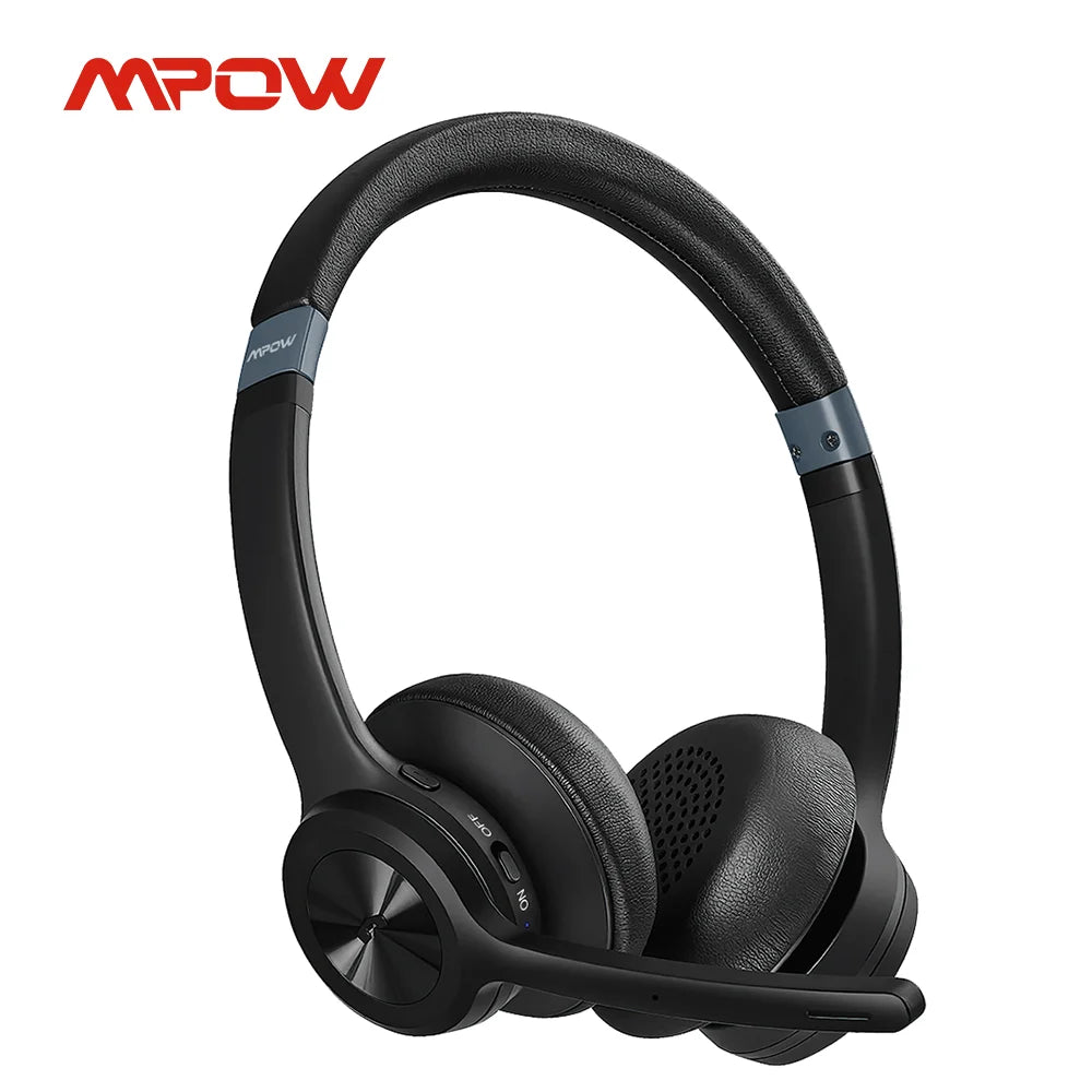 MPOW HC9 Bluetooth 5.3 Headset With Noise Cancelling Mic
