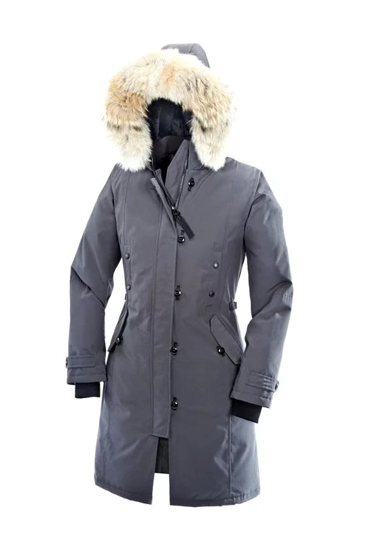 Guangdong Down Jacket Women Long Hooded Winter Coat