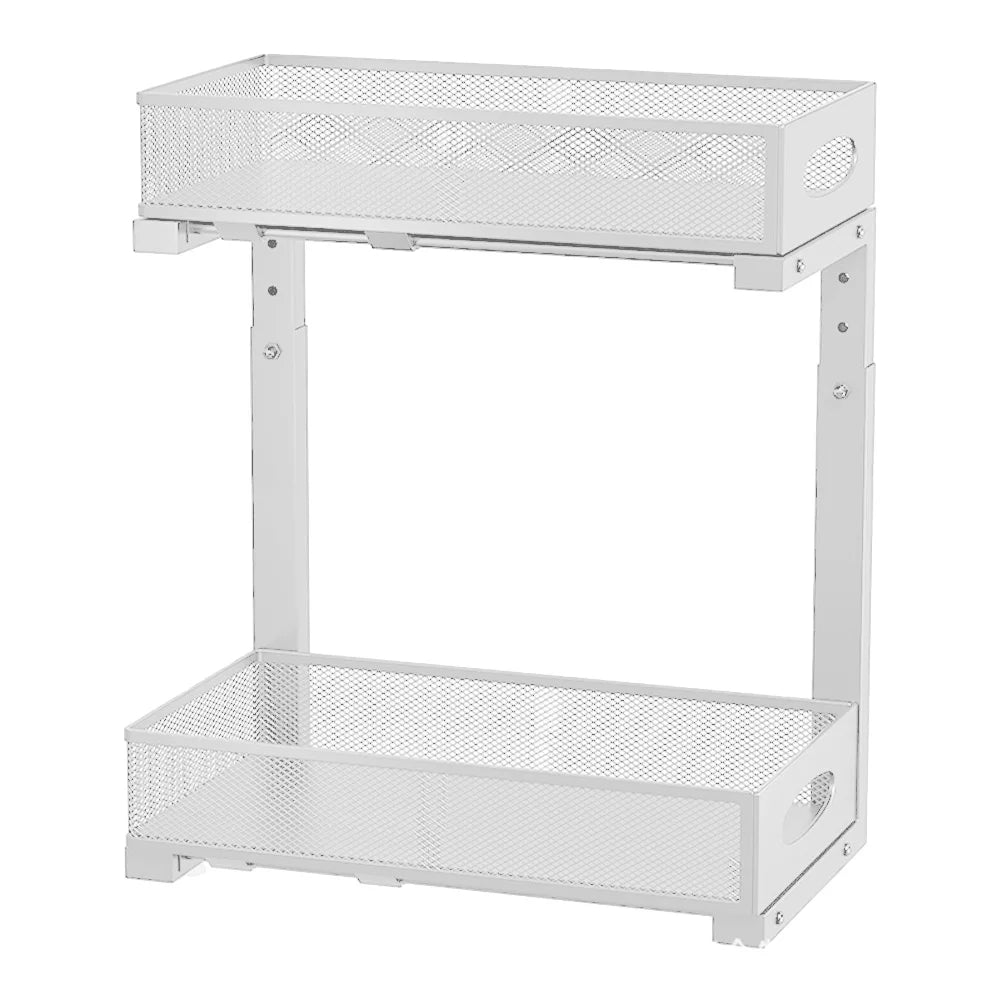 HiMISSH Two Tier Under Sink Organizer With Pull Out Drawer