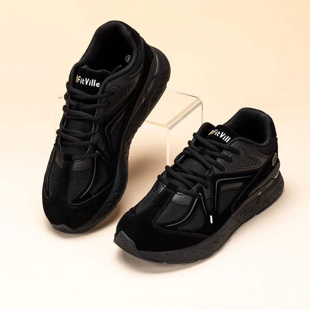 FitVille Extra Wide Mens Walking Shoes Lightweight Non Slip