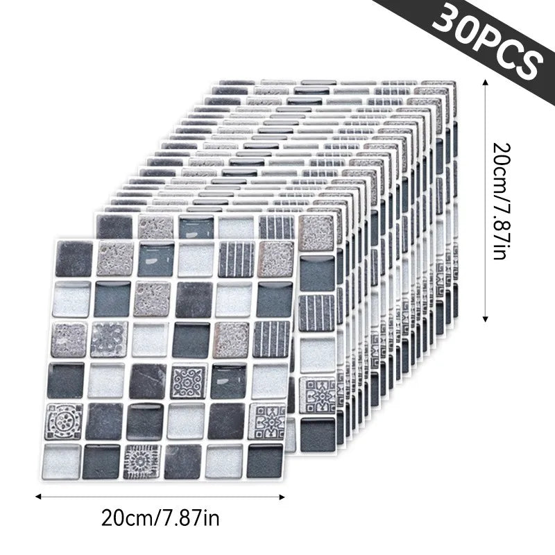 Hign Concerned 30pc 3D Wallpaper Stickers PET Wall Decors
