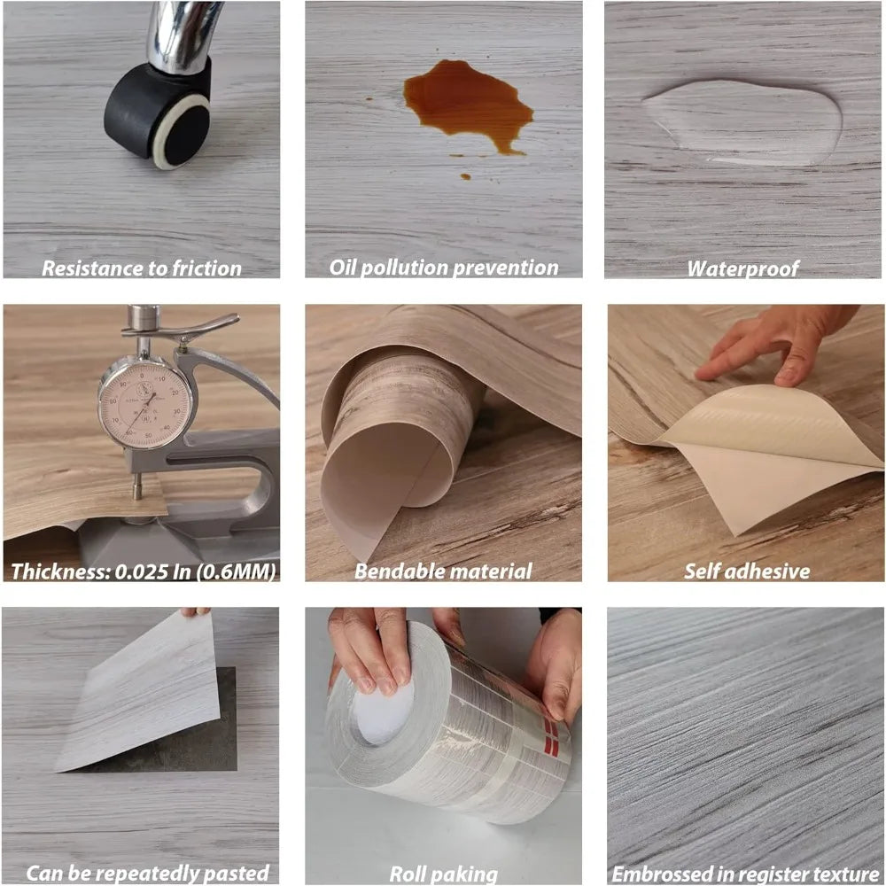 Waterproof Peel And Stick Floor Tiles Adhesive Flooring