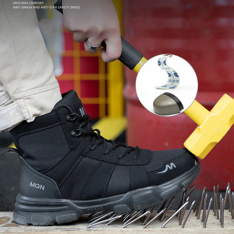 Indestructible Safety Work Boots Unisex Steel Toe Shoes