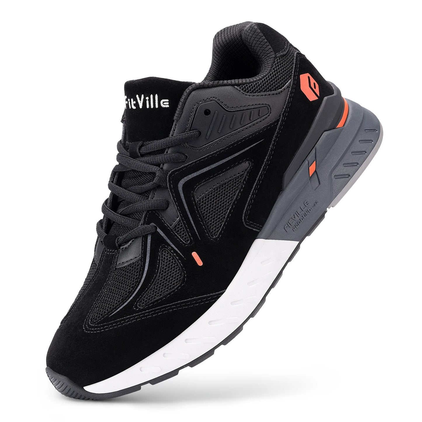 FitVille Extra Wide Mens Walking Shoes Lightweight Non Slip