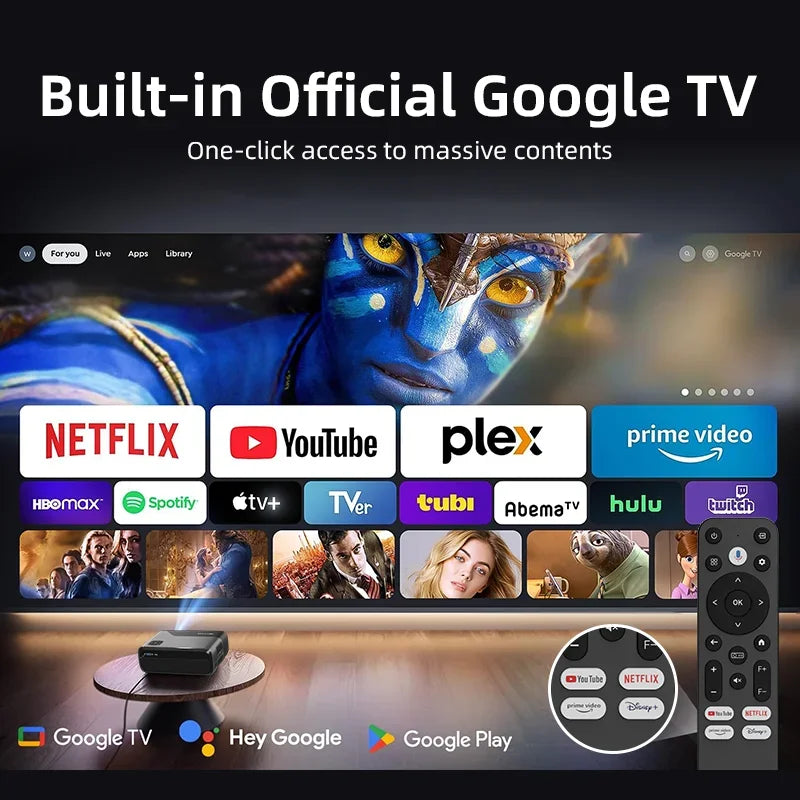 ZCGIOBN 4K Laser Projector With Android TV Smart HDR